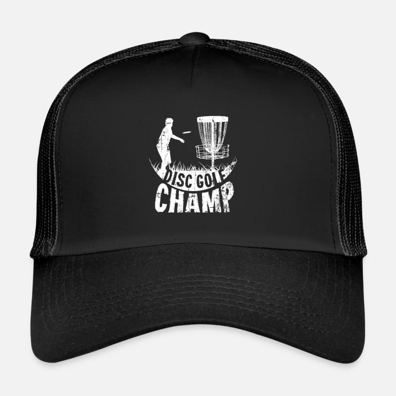 Disc Golf Champion Frisbee Korb - Trucker Cap - Schwarz/Schwarz