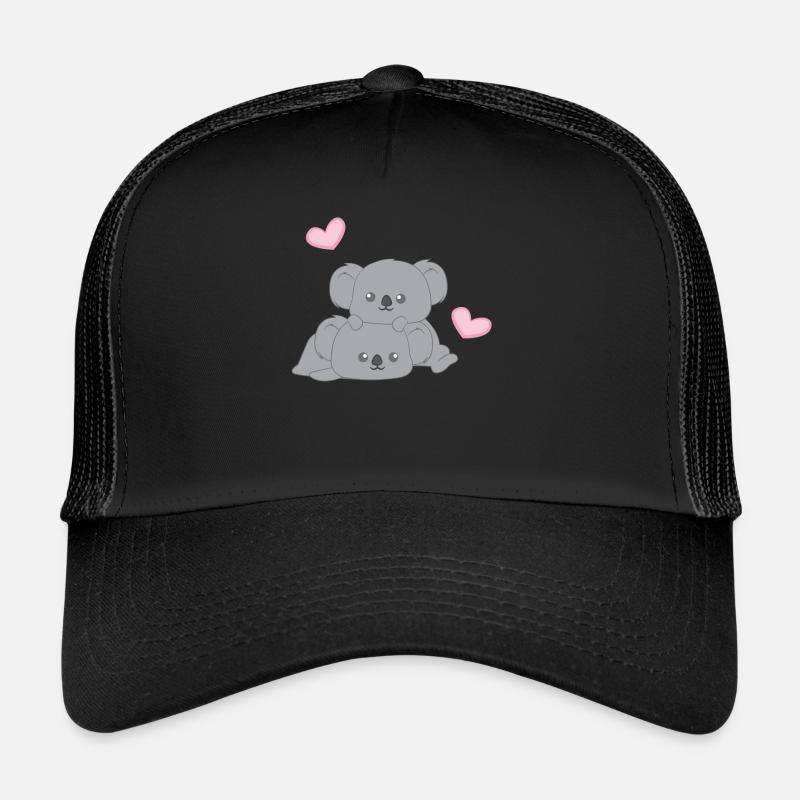 Koala - Koalas - Koalafan - Hearts - Gift - Trucker Cap - black/black