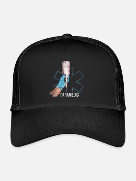 paramedic - Trucker Cap - black/black - Front