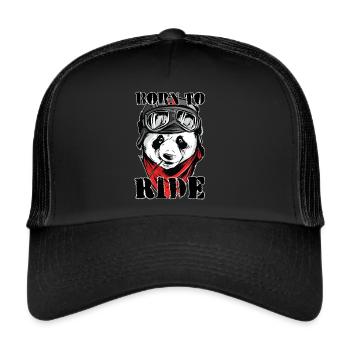 Born To Ride - Trucker Cap - Schwarz/Schwarz - Vorne