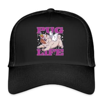 Pug Life - Trucker Cap - black/black - Front