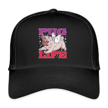 Pug Life - Trucker Cap - black/black - Front