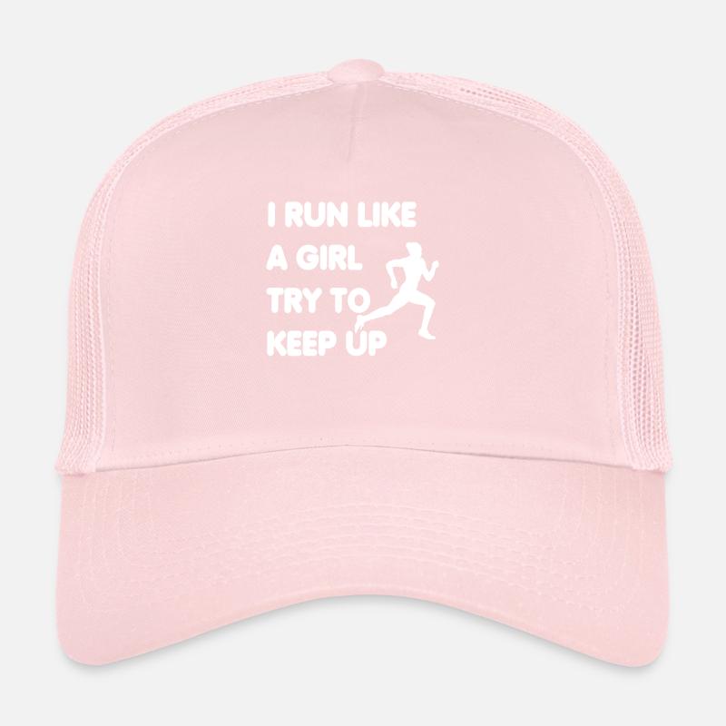 Je cours comme une fille, essaye et continue Casquette trucker 
