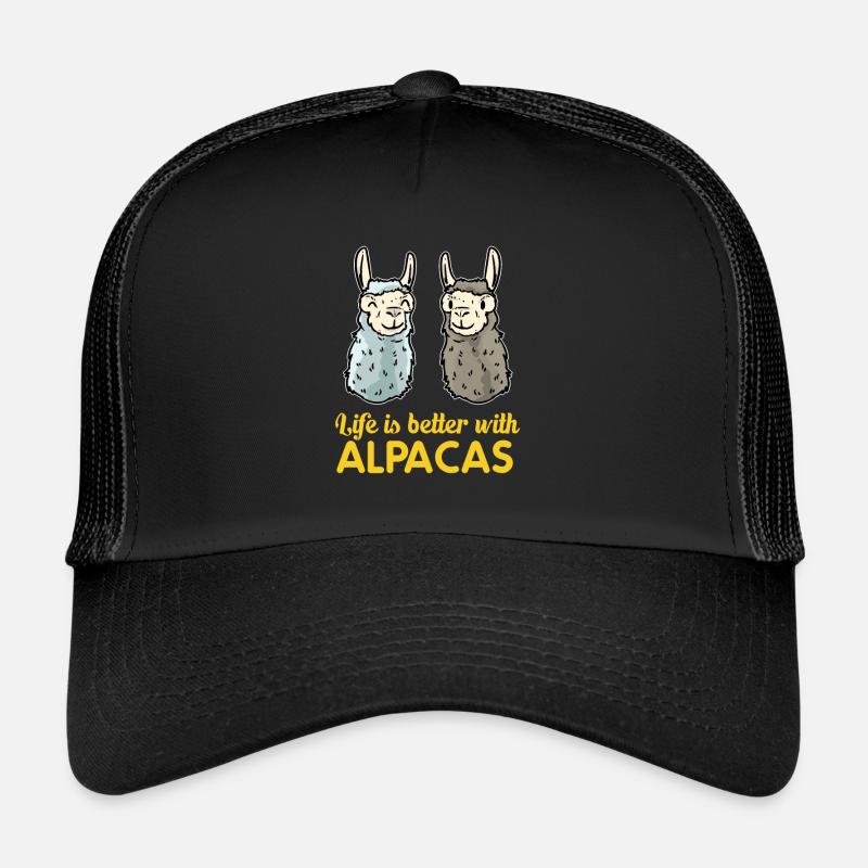 Alpaka - Trucker Cap - Schwarz/Schwarz