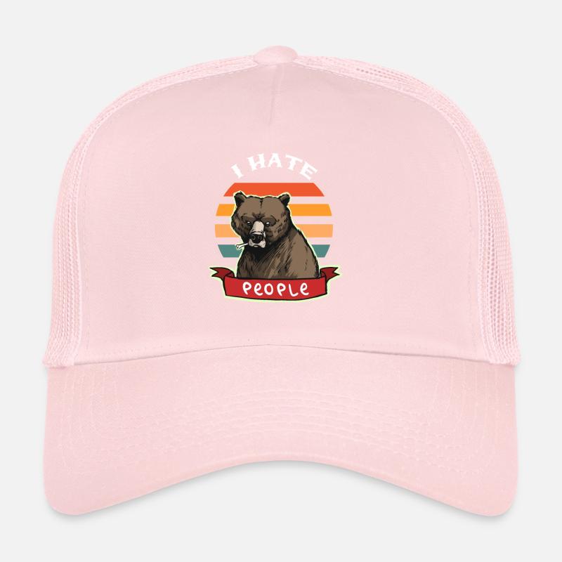 Ich hasse Menschen - Bär Grizzly Braunbär Geschenk Trucker Cap