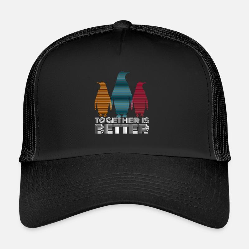 Pinguin - Trucker Cap - Schwarz/Schwarz