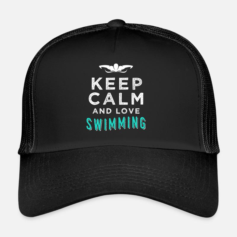 Natation - Casquette trucker  - noir/noir