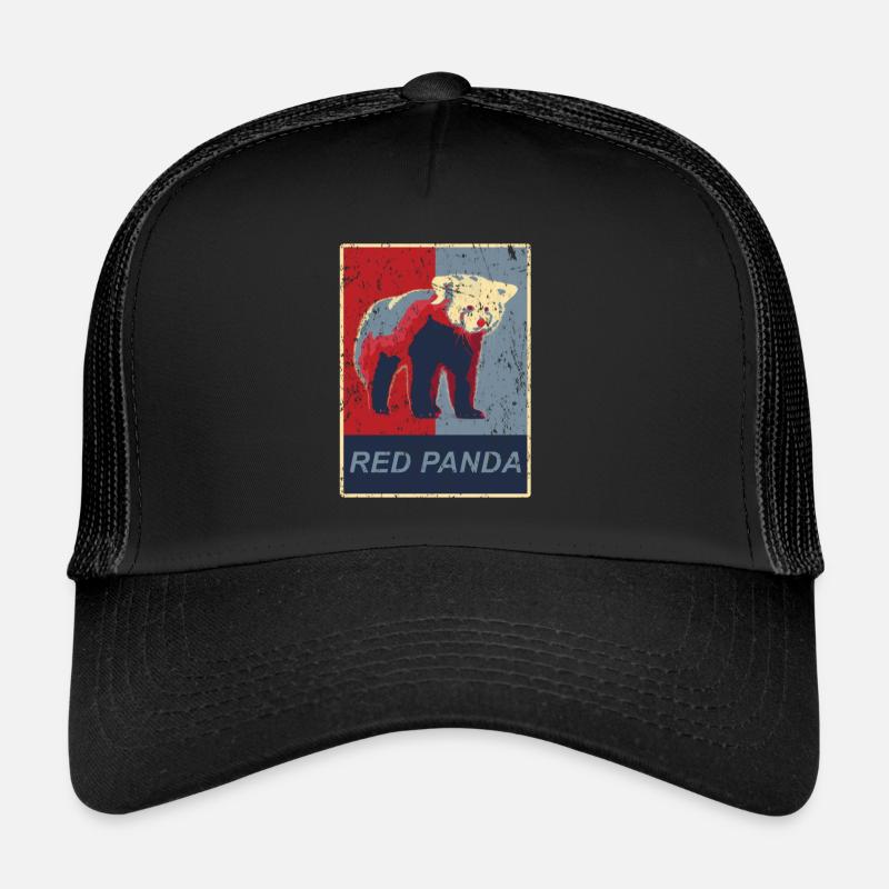 Roter Panda - Trucker Cap - Schwarz/Schwarz
