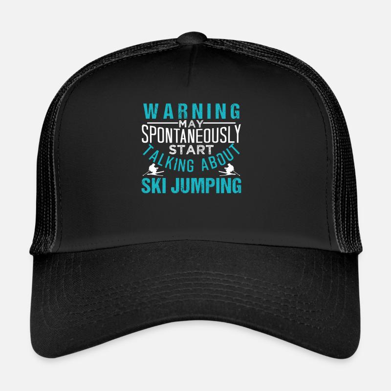 Skispringen - Trucker Cap - Schwarz/Schwarz