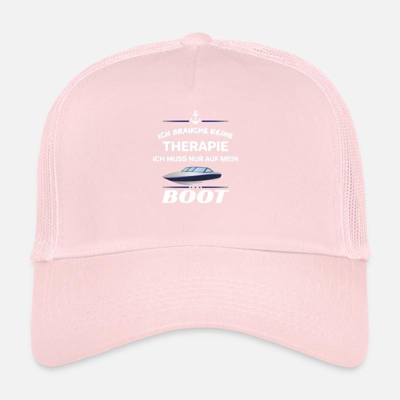 Therapie und Boot Schiff Motorboot Sportboot Hafen Trucker Cap