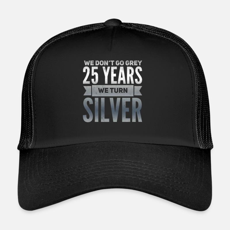 Mariage en argent Mariage en argent Cadeau de 25 ans Casquette trucker 