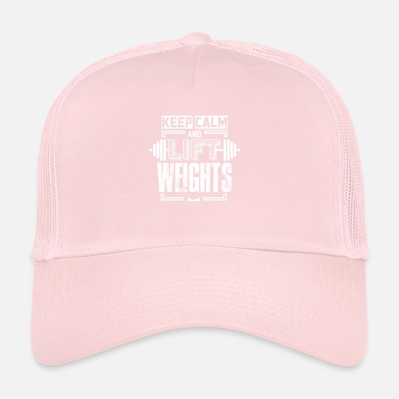 Reste calme et soulève des poids Casquette trucker 