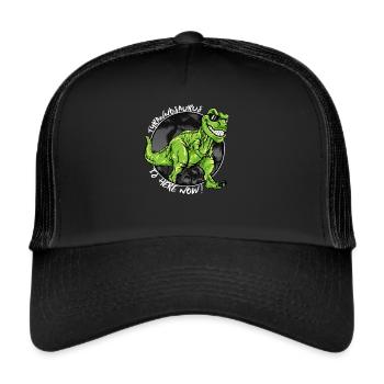 T-Rex Tyrannosaurus Costume Dino Boy Gift - Trucker Cap - black/black - Front