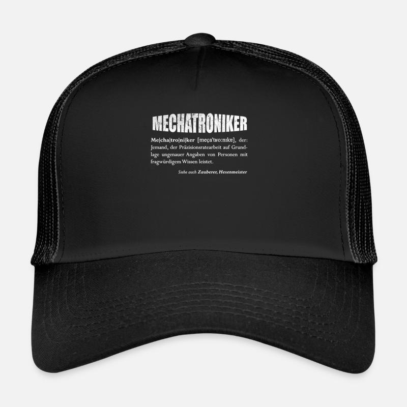 Der Mechatroniker - oder Hexenmeister? - Trucker Cap - Schwarz/Schwarz