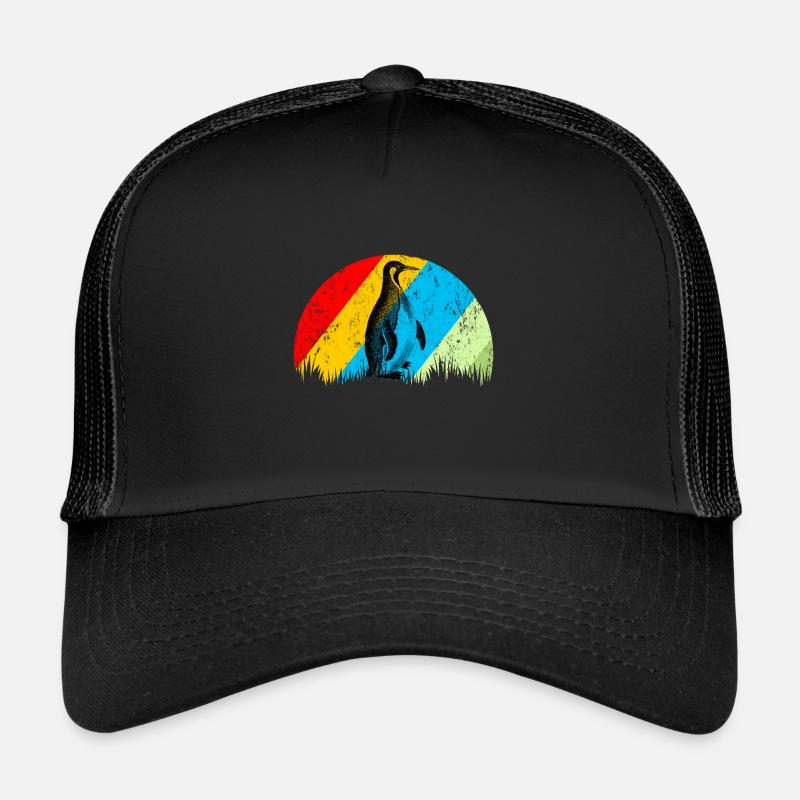 Penguin retro - Trucker Cap - black/black