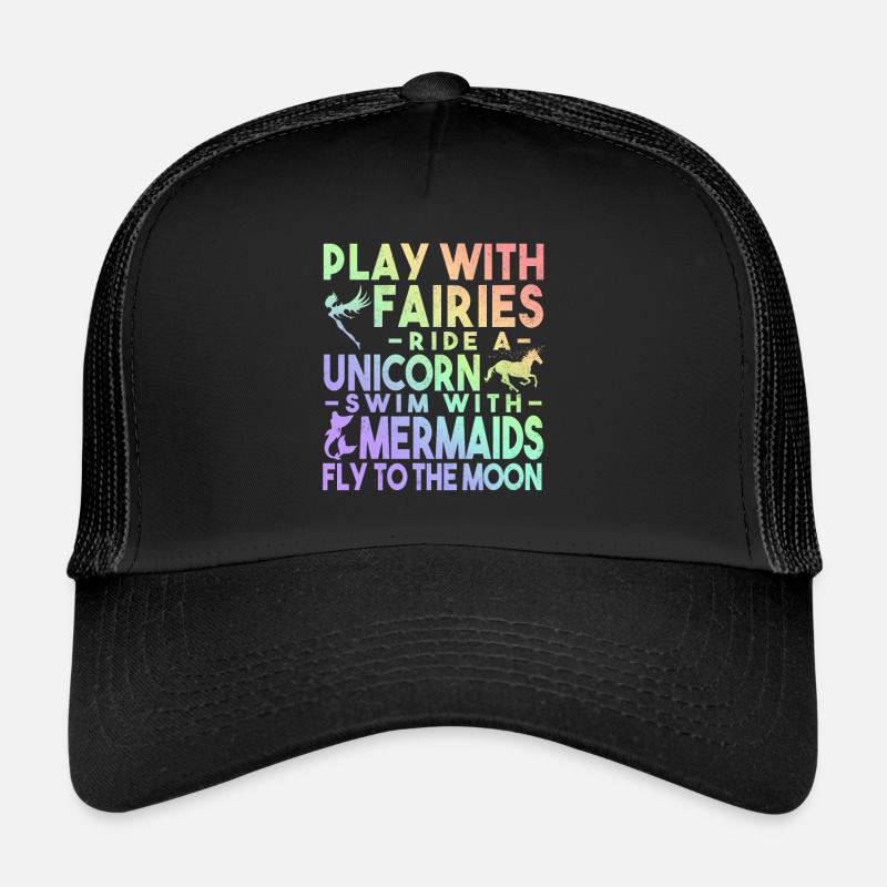 play with fairys - Trucker Cap - Schwarz/Schwarz