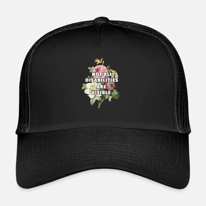fibromyalgie - Casquette trucker  - noir/noir