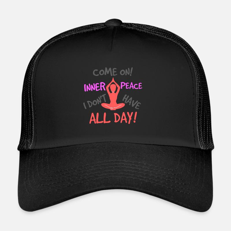 Yoga, inner peace - Trucker Cap - Schwarz/Schwarz