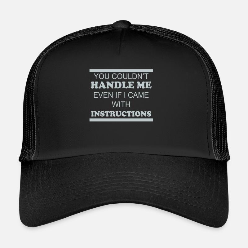 cant handle me - Casquette trucker  - noir/noir