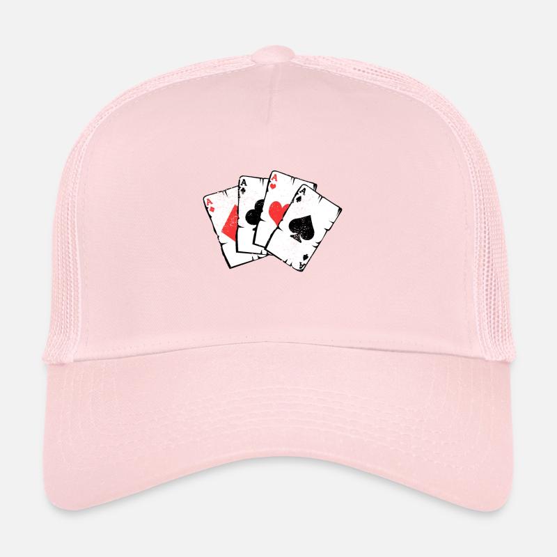 Poker Game Cards Player Bluff Trick Gift Trucker Cap
