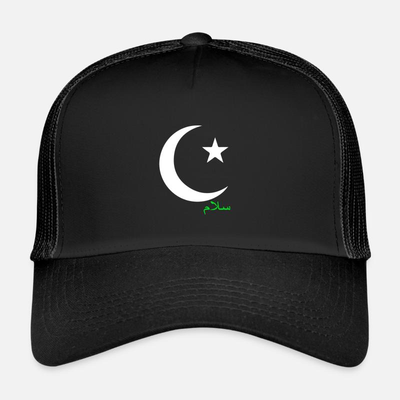 Islam Geschenk Moslem Glaube Moschee - Trucker Cap - Schwarz/Schwarz