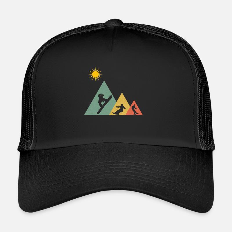 Snowboarding Snowboard Snowboarder Berge Trucker Cap