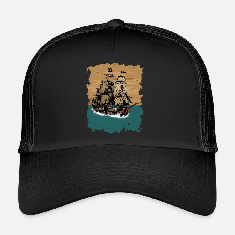 pirate ship Trucker Cap
