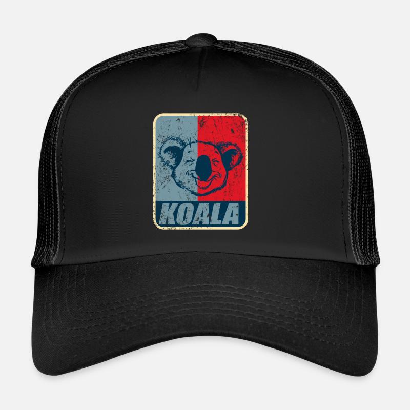 Koala - Trucker Cap - Schwarz/Schwarz