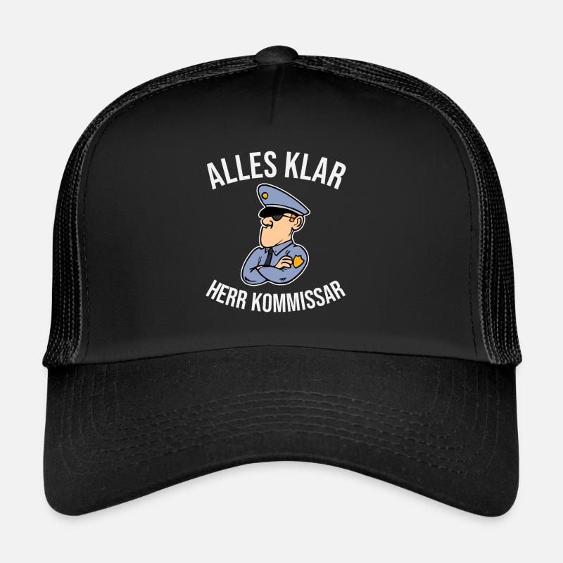 Alles klar Herr Kommissar - Trucker Cap - Schwarz/Schwarz