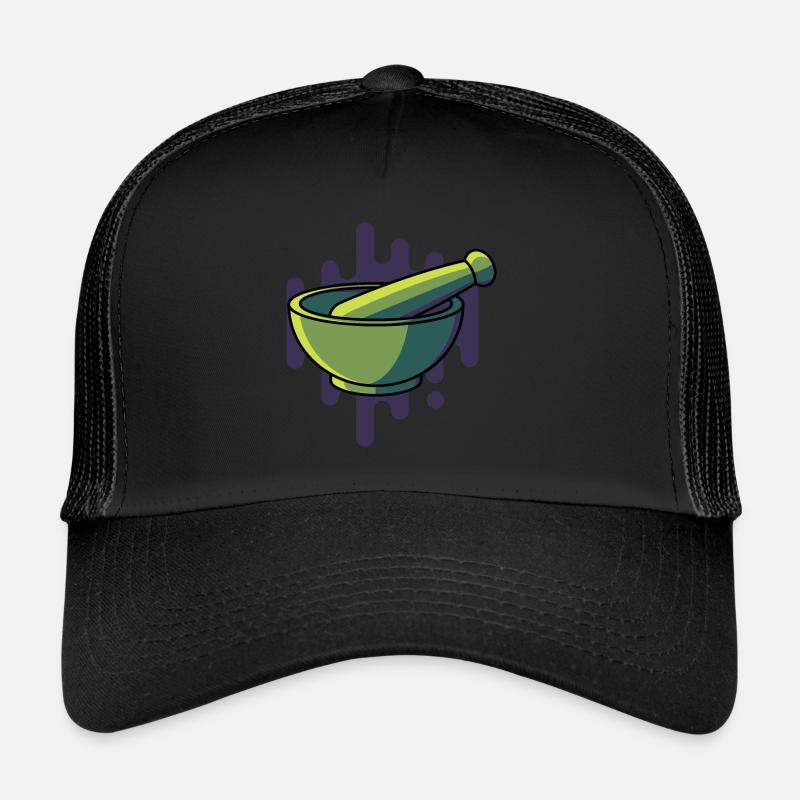 Mortier avec pilon, laboratoire de chimie de dons Casquette trucker 