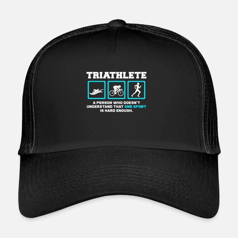 Triathlet - Trucker Cap - Schwarz/Schwarz