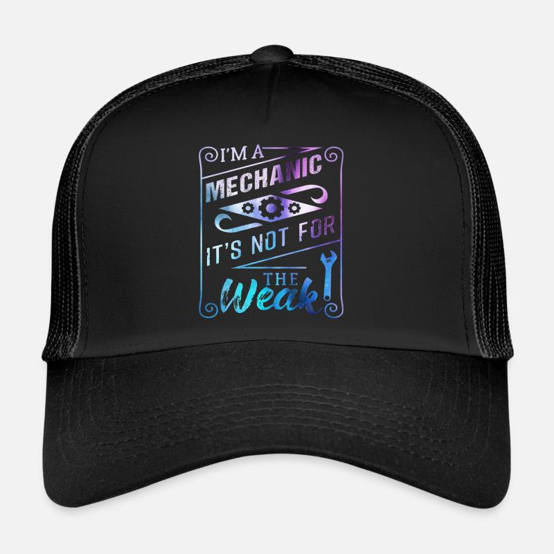 Mécanicien - Casquette trucker  - noir/noir