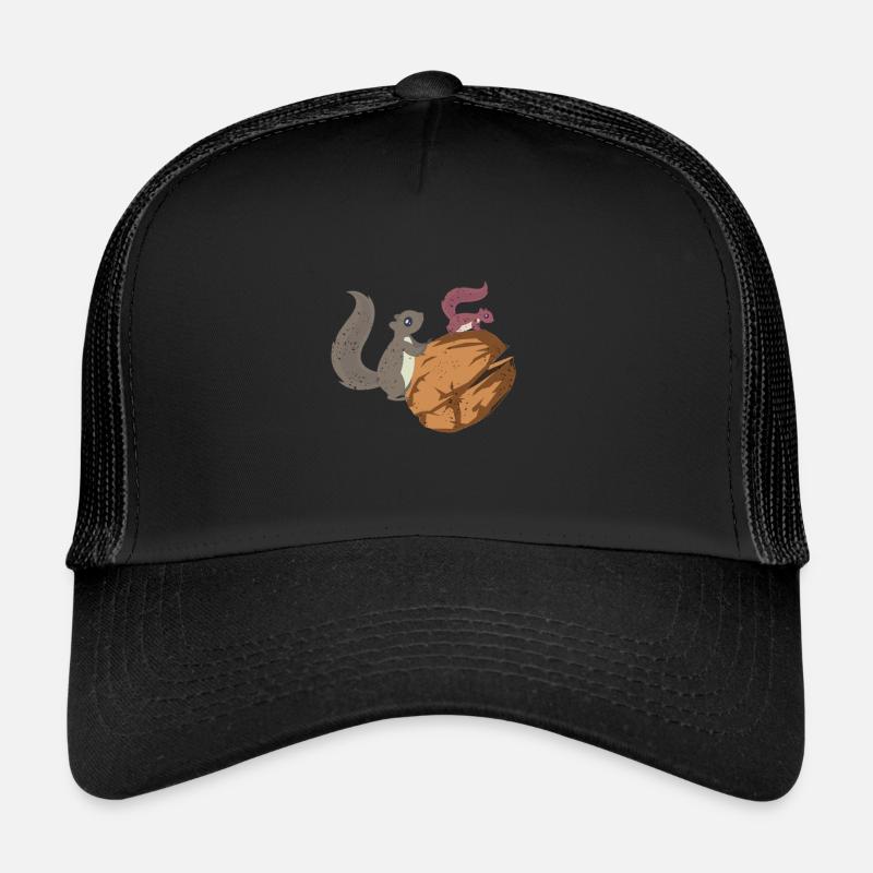 Squirrel and Nut Hazelnut Tree Nut Acorn Trucker Cap