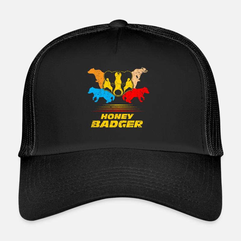 Honigdachs - Trucker Cap - Schwarz/Schwarz