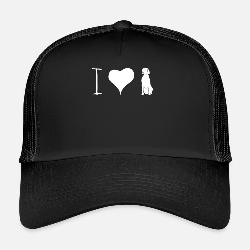 German Shorthair Pointer Gift GSP Funny - Trucker Cap - Schwarz/Schwarz