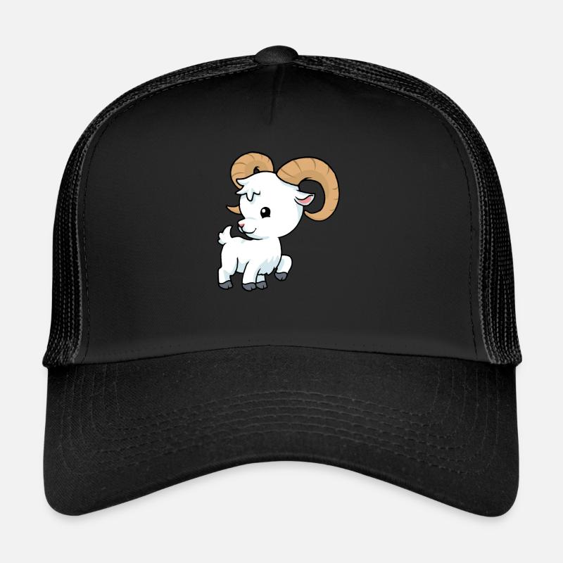 Aries Sternzeichen Widder - Trucker Cap - Schwarz/Schwarz
