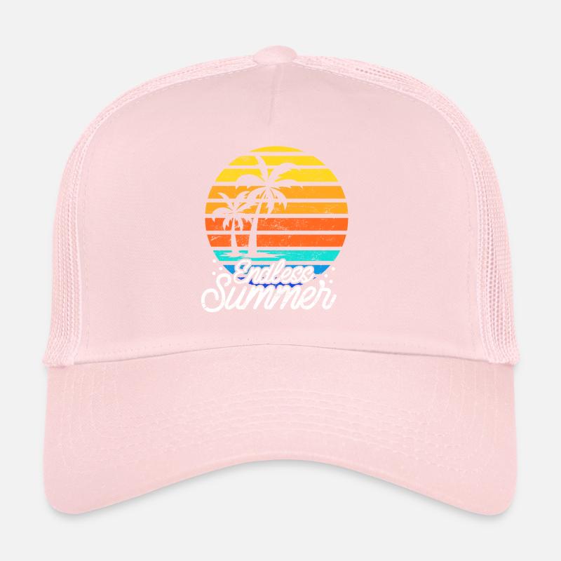 Tropical Beach Summer Vacation Trucker Cap