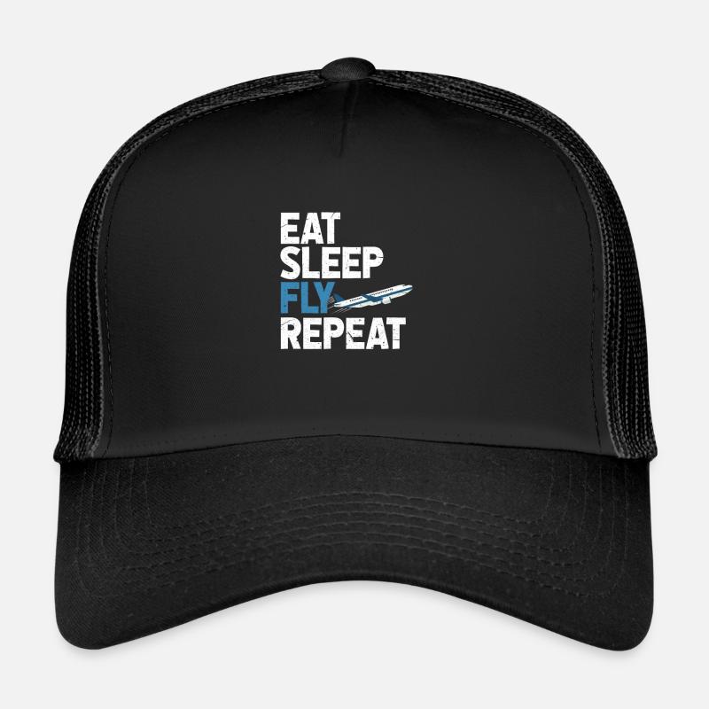 Pilot - Trucker Cap - Schwarz/Schwarz
