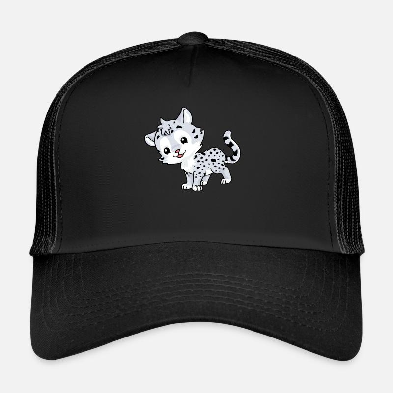 Baby Schneeleopard - Trucker Cap - Schwarz/Schwarz