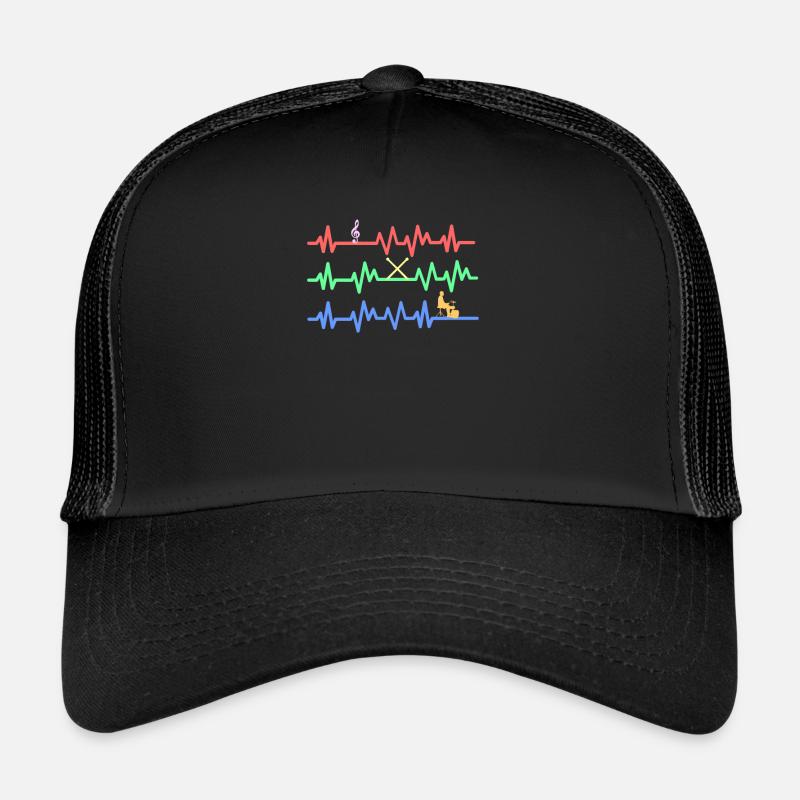Schlagzeug Shirt Drummer Geschenk · Evolution - Trucker Cap - Schwarz/Schwarz