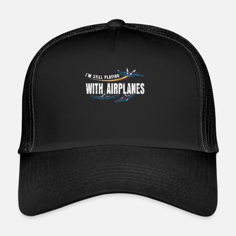 Pilote d'avion - Casquette trucker  - noir/noir