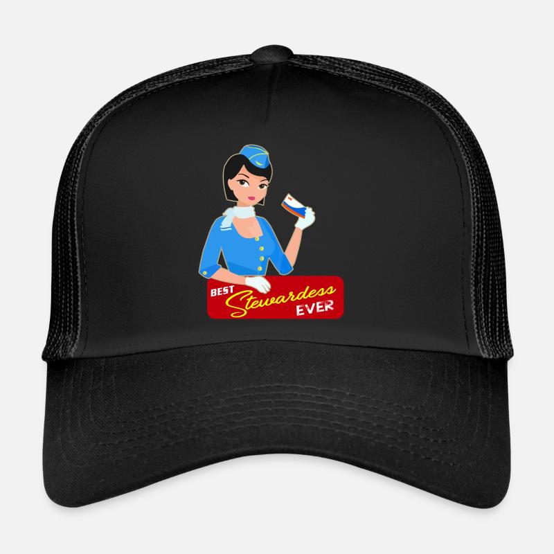 Stewardess flight attendant gift Trucker Cap