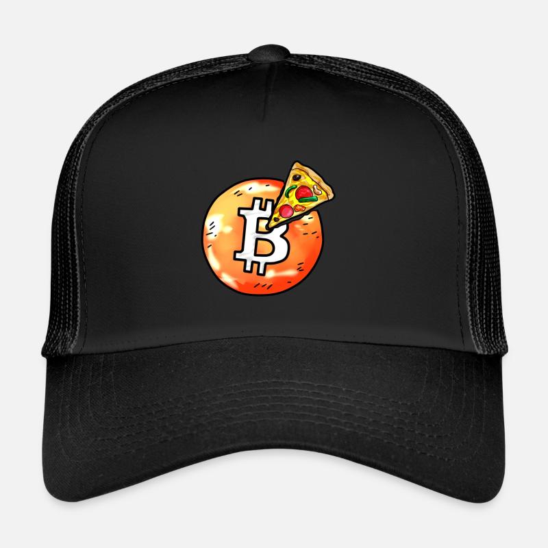 bitcoin pizza BTC crypto currency blockchain Trucker Cap