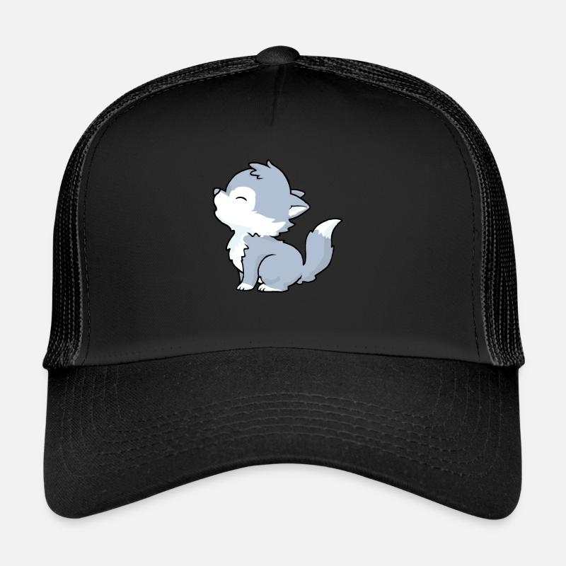 Kleiner Wolf - Trucker Cap - Schwarz/Schwarz