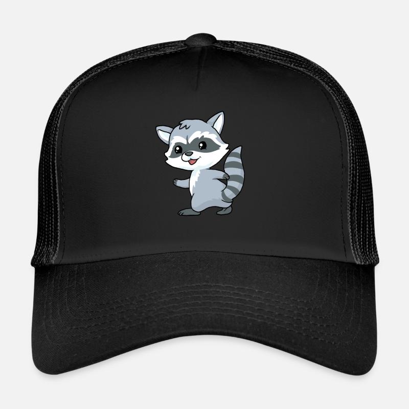 Kleiner Waschbär - Trucker Cap - Schwarz/Schwarz