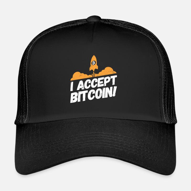 Bitcoin cryptocurrency crypto sayings Accept Trucker Cap