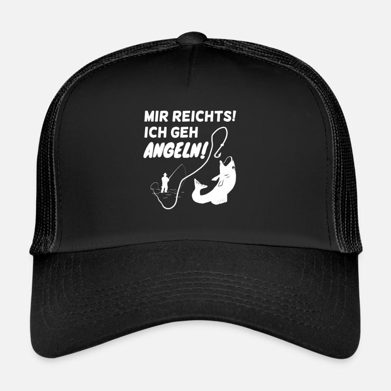Mir reichts ich geh Angeln - Trucker Cap - Schwarz/Schwarz