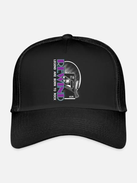 Retro Cassette - Trucker Cap - Schwarz/Schwarz