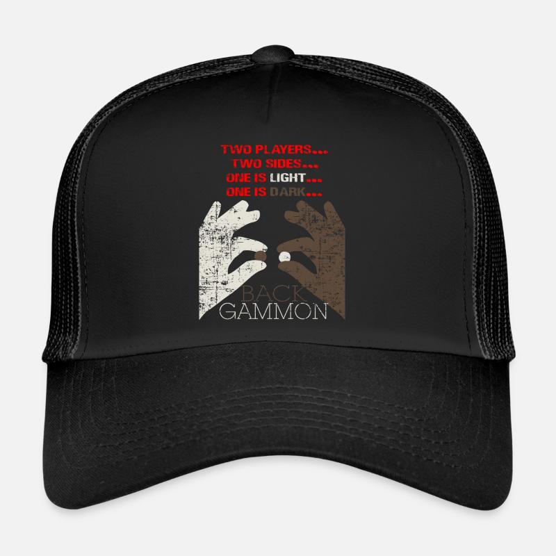Backgammon jeu de société cadeau Casquette trucker 