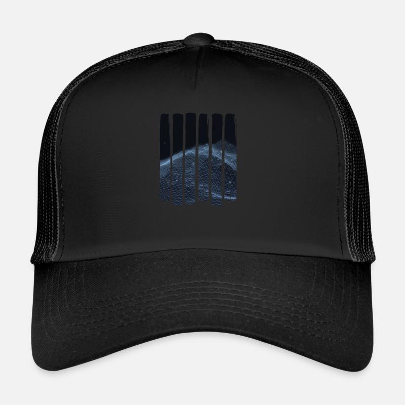 Grunge abstrakte 3D Landschaft T-Shirt Trucker Cap
